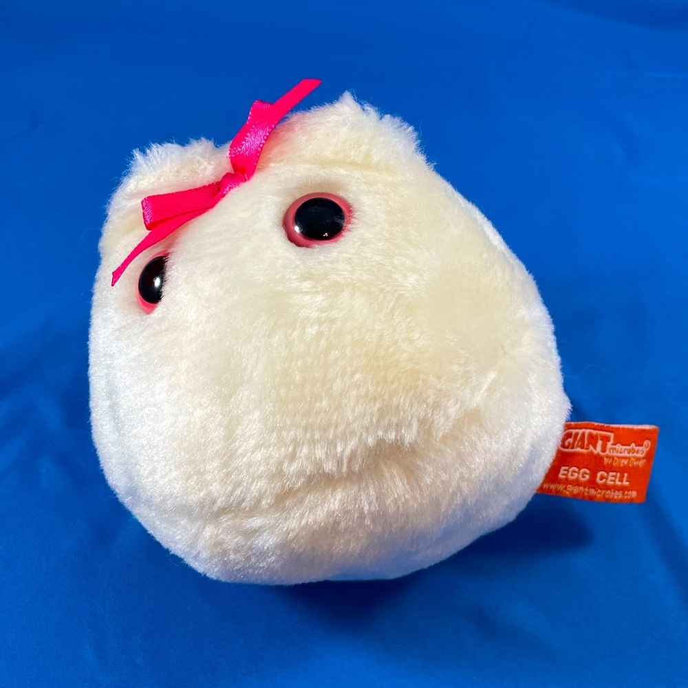 Giant Microbes ‘Egg Cell’ aka human ovum plush w/ pink bow